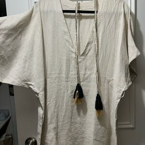 Elegant Cream Kaftan Dress